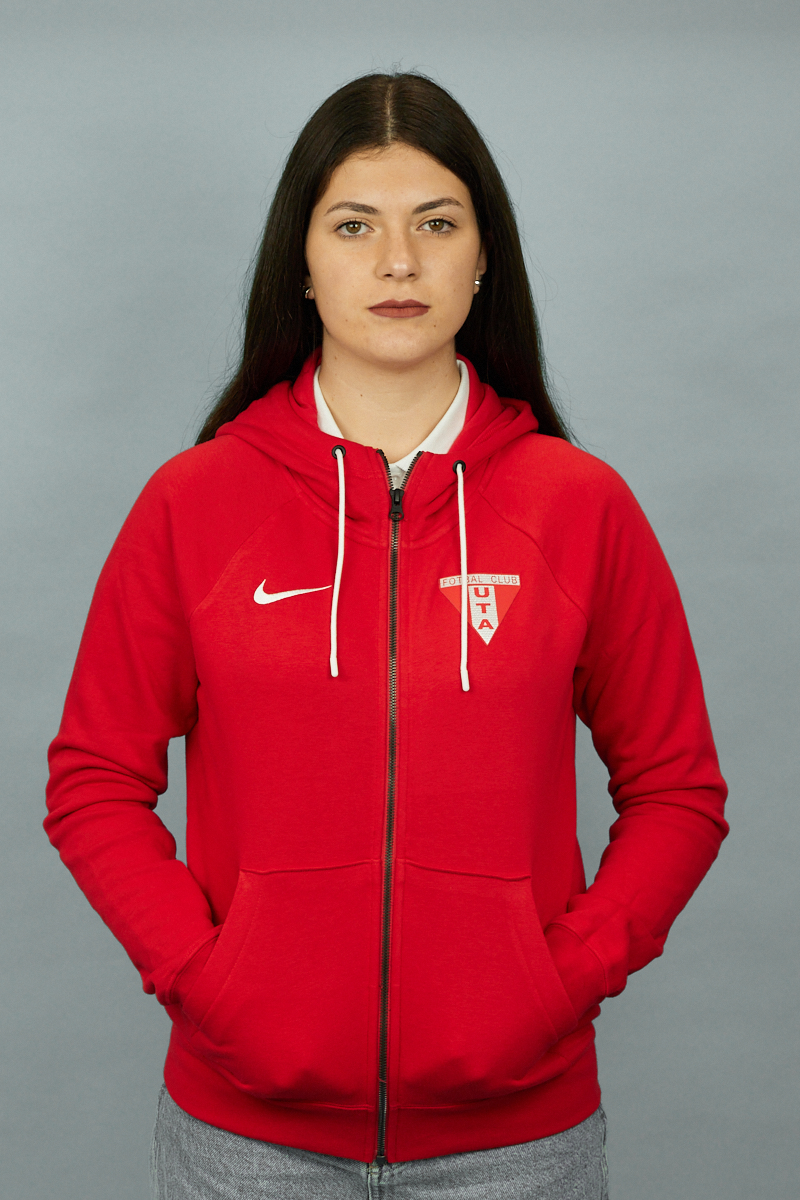 HANORAC NIKE ROȘU UTA CU FERMOAR, FEMEI – CONFORT ZILNIC