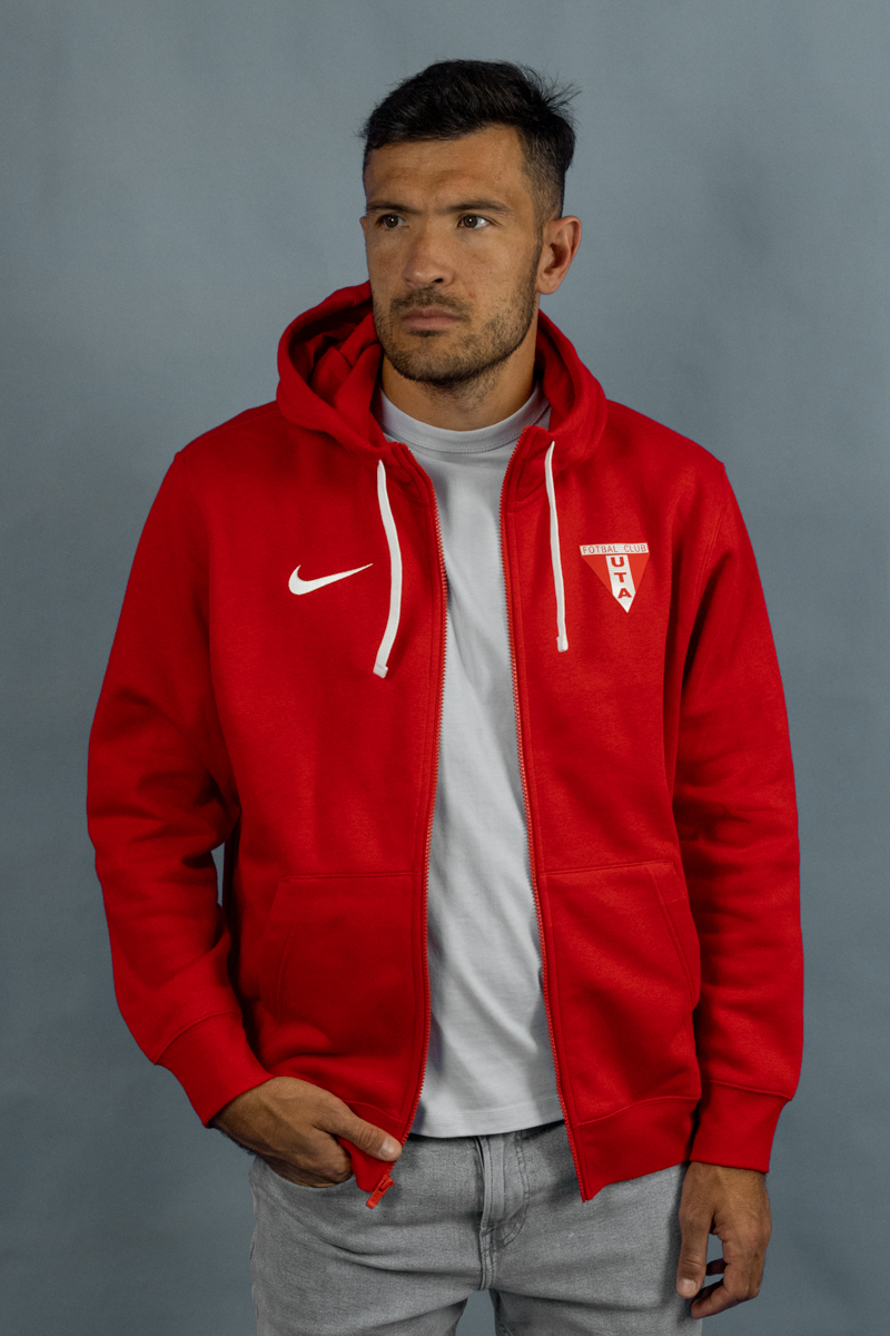 Hanorac Nike roșu UTA cu fermoar bărbați – confort zilnic
