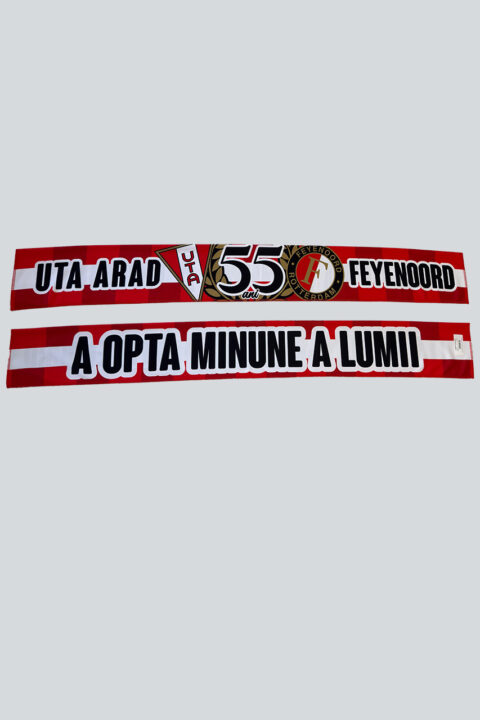 Eșarfă aniversară UTA – Feyenoord, 55 de ani