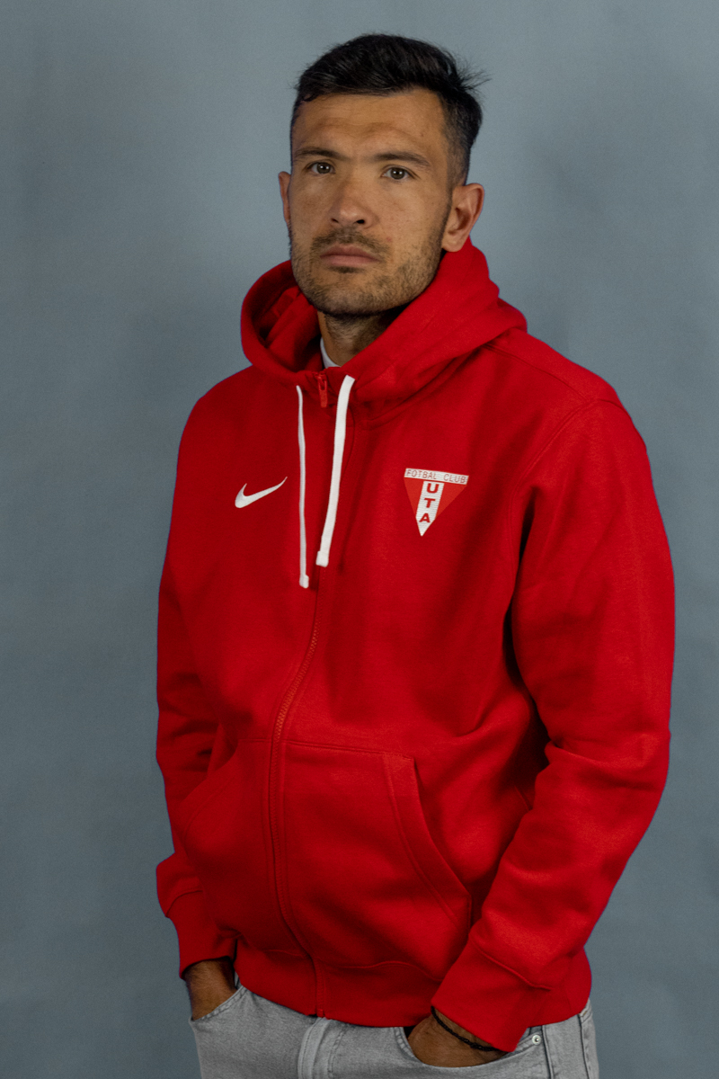 Hanorac Nike roșu UTA cu fermoar bărbați – confort zilnic