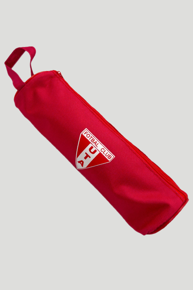 Penar personalizat UTA Arad – roșu, cu fermoar, material sintetic rezistent