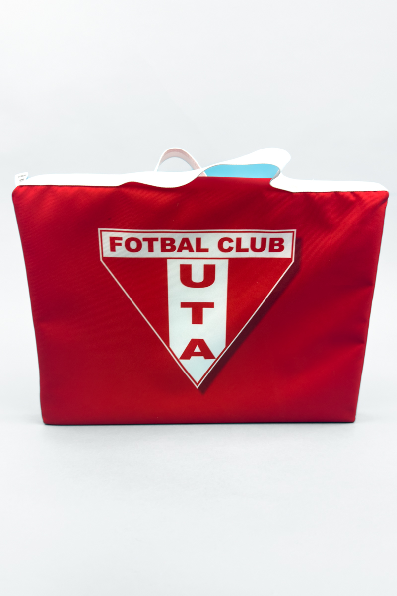 Pernă stadion UTA mare – confort pe scaun și design roșu alb