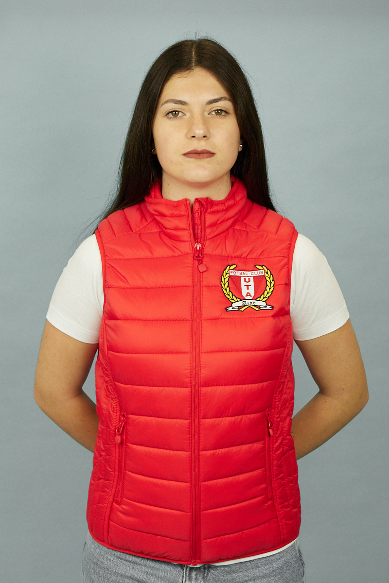 VESTĂ FEMEI UTA ROȘIE MATLASATĂ ULTRA-UȘOARĂ5