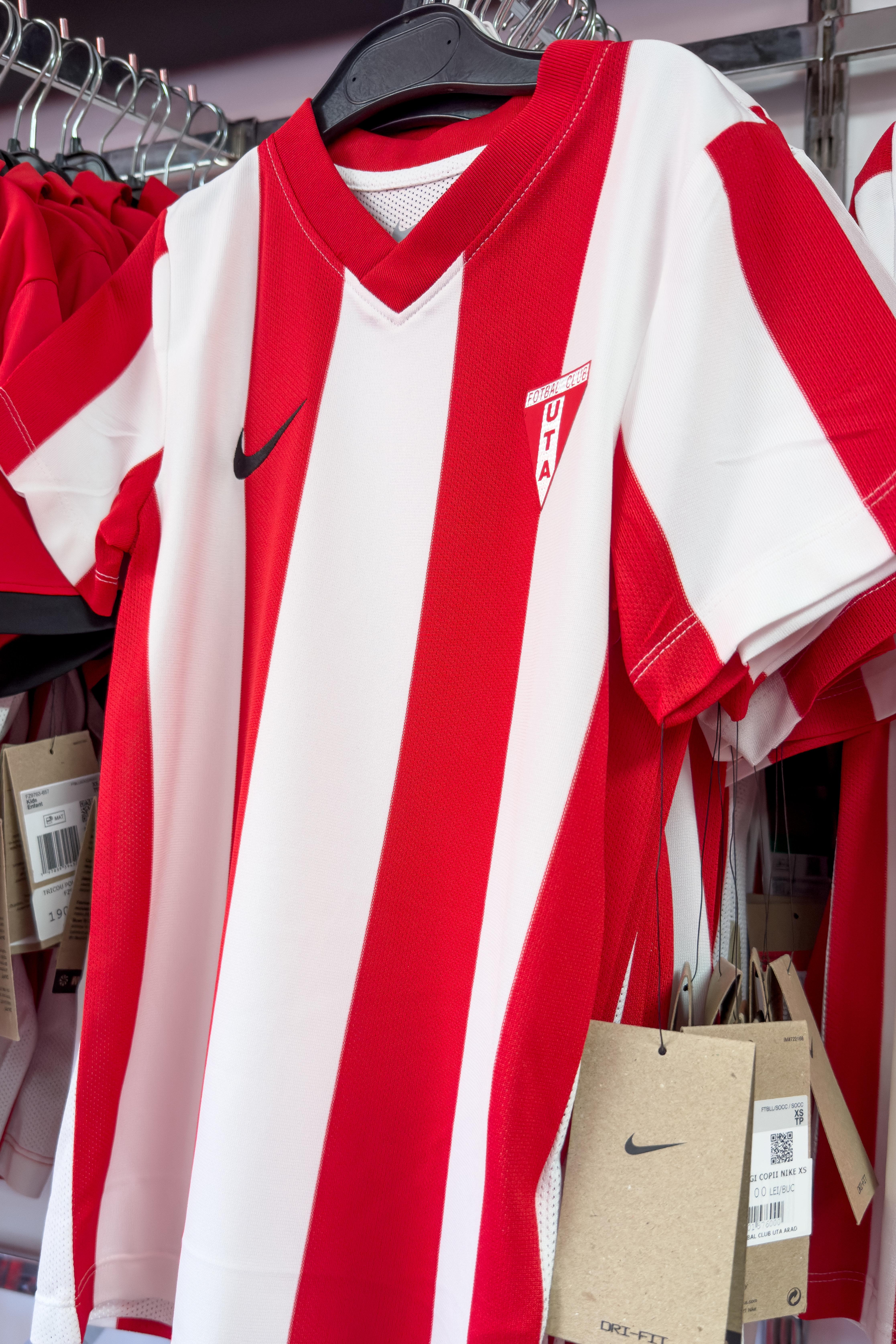 Tricou suporter copii UTA Nike - dungi roșu alb
